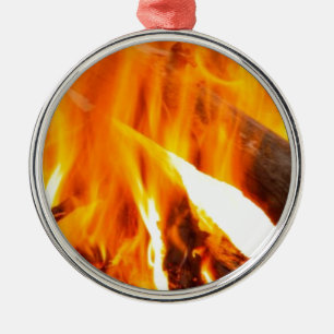 Camp Feuer heiß mit Holz Weihnachtsschmuck
