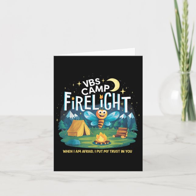 Camp Firelight VBS Campingplatz Bibelschule Feuer Karte (Vorderseite)