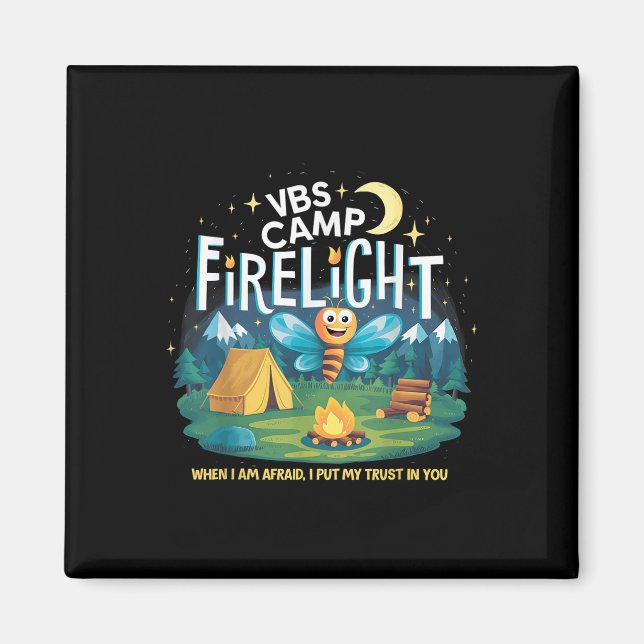 Camp Firelight VBS Campingplatz Bibelschule Feuer Magnet (Vorne)