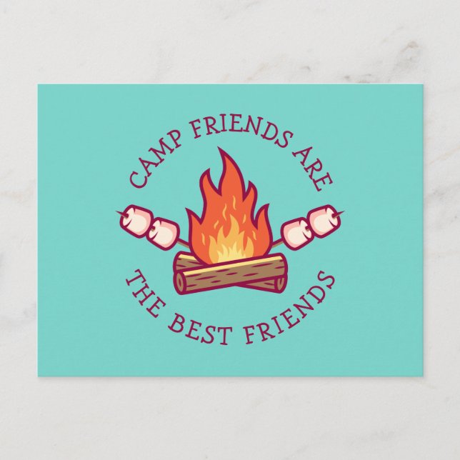 Camp-Freunde sind die besten Freunde Postkarte (Vorderseite)