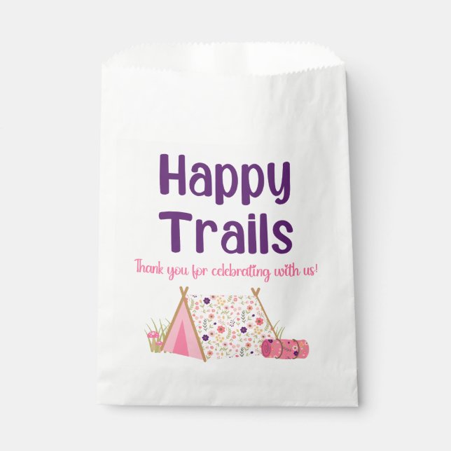 Camp Girl Happy Trails bevorzugen Flaggen Geschenktütchen (Vorderseite)