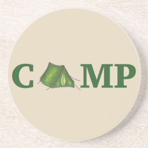 CAMP Green Camping Outdoor Zent Wandern Sommerlage Untersetzer