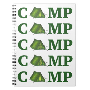 CAMP Green Tent Summer Camping Summer Camper Gesch Notizblock