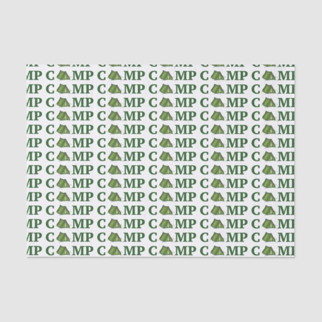 CAMP Green Zent Summer Camping Camper Geschenkarti Seidenpapier (Vorderseite)