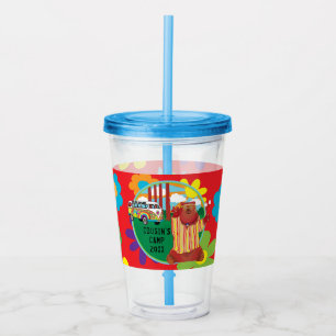 Camp Groovy Bären Bus Kinder Tumbler Acryltrinkbecher