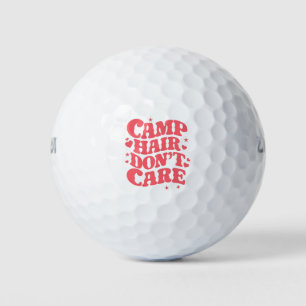 Camp Hair Don't Care Sommer Camping Mädchen Groovy Golfball