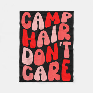 Camp Hair Dont Care Summer Camping Shirt für Mädch Fleecedecke