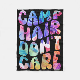 Camp Hair Dont Care Summer Camping Shirt für Mädch Fleecedecke