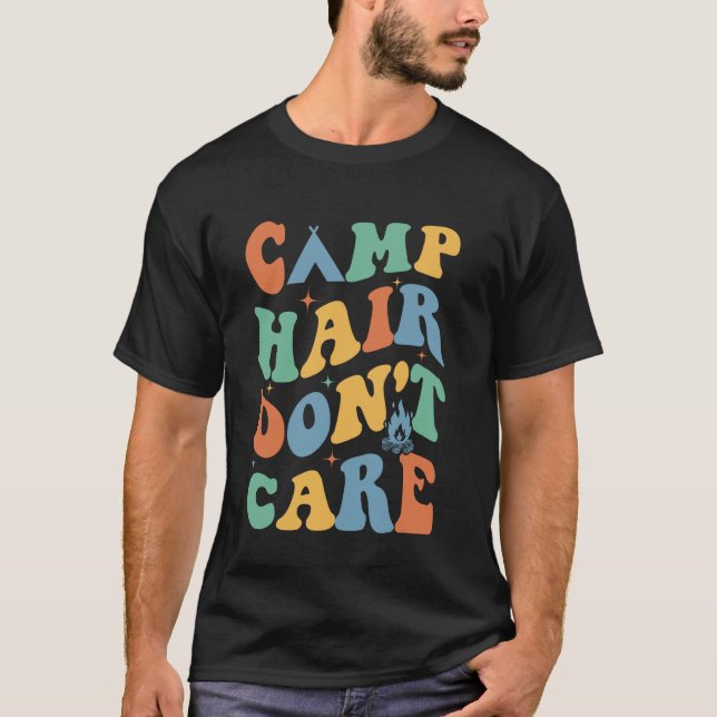 Camp Hair Funny Camping Lover Camper Gr T-Shirt (Vorderseite)