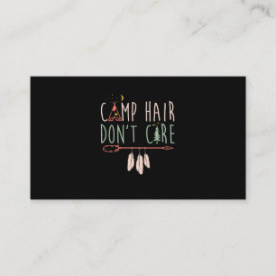 Camp Hair Funny Camping Outdoor Camper ist egal. Visitenkarte