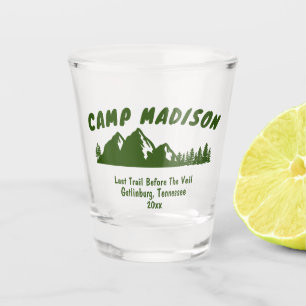 Camp Junggeselinnen-Abschied Mountain Bach Night H Schnapsglas