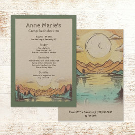 Camp Junggeselinnen-Abschied Wochenende Ausflug Einladung