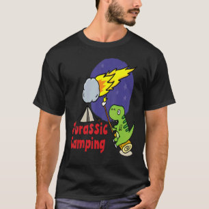 Camp Jurassic Dinosaur Camping Happy Camper Adven T-Shirt