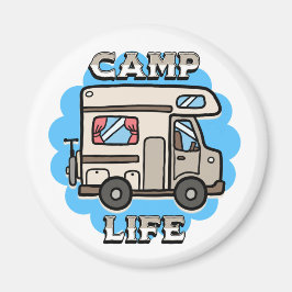 Camp Life | Retro Camper Magnet