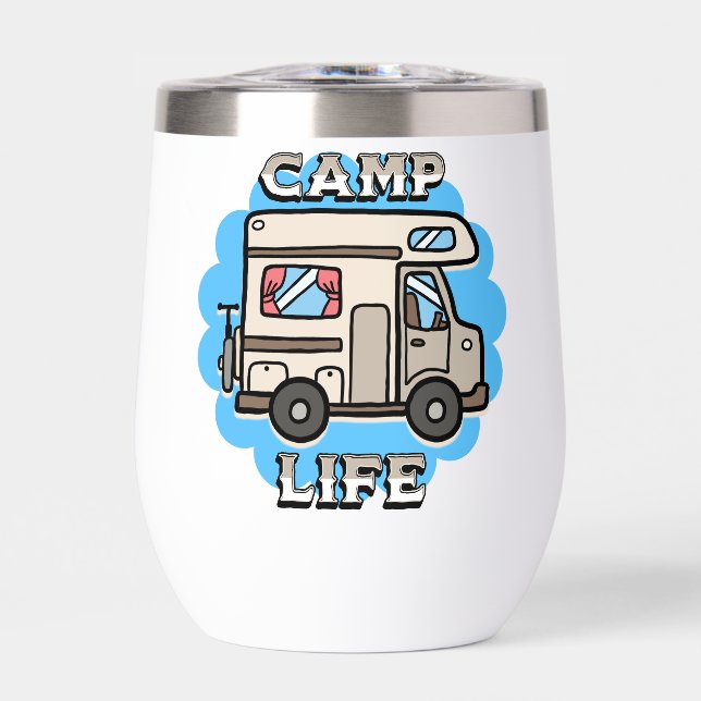 Camp Life | Retro Camper Personalisiert (Vorderseite)