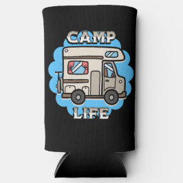 Camp Life | Retro Camper Personalisiert Selters Dosenkühler