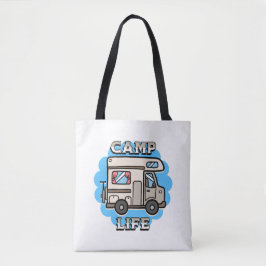 Camp Life | Retro Camper Personalisiert Tasche