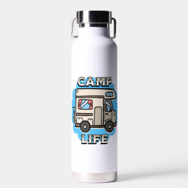 Camp Life | Retro Camper Personalisiert Trinkflasche