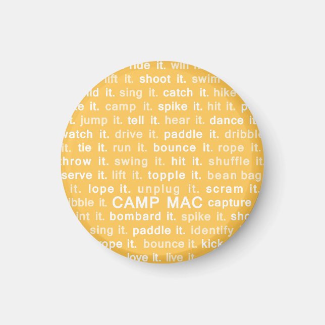 Camp Mac Magnet (Gelb macht es) (Vorne)