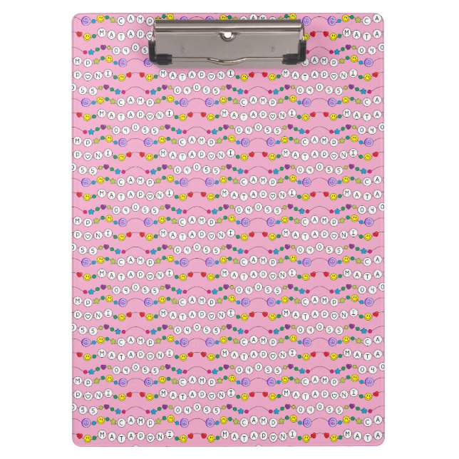 Camp Mataponi Freundschaft Bracelet Clipboard Klemmbrett (Vorderseite)