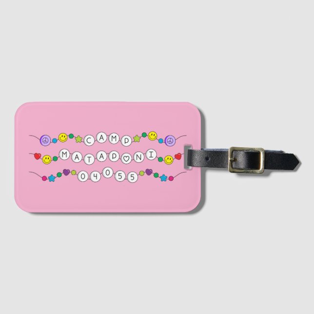 Camp Mataponi Freundschaft Bracelet Flip Flops Gepäckanhänger (Vorderseite (Horizontal))