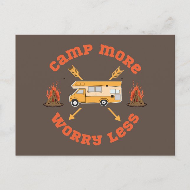 Camp Mehr Sorgen weniger Postkarte (Vorderseite)