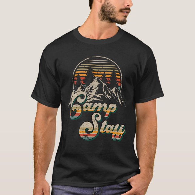 Camp Mitarbeiter Outdoor Sunset Summer Camping T-Shirt (Vorderseite)