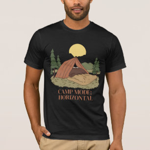 CAMP-MODUS: HORIZONTAL.” – LAZY CAMPER TEE