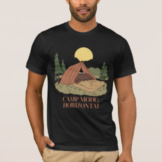 CAMP-MODUS: HORIZONTAL.” – LAZY CAMPER TEE