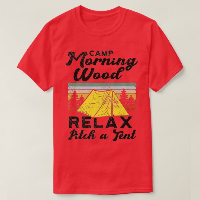 Camp Morning Holz Design Camper, Morning Wood Prem T-Shirt (Design vorne)
