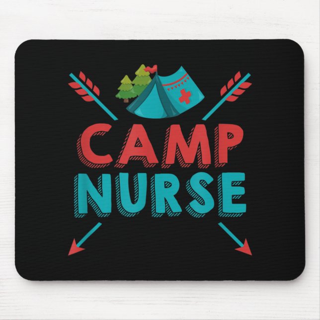 Camp Nurse Nursing RN Aufwertung Camping Mousepad (Vorne)