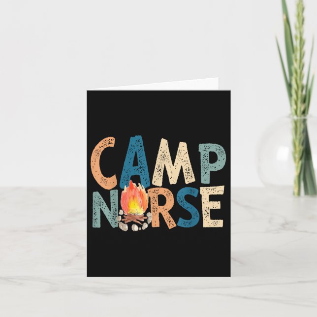 Camp Nurse Retro Karte (Vorderseite)