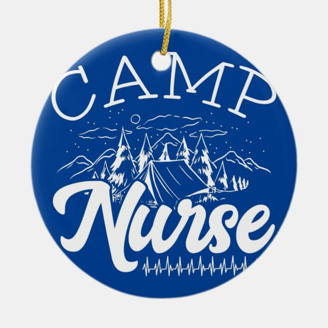 Camp Nurse Summer Camp Krankenpflege Camp Patiente Keramik Ornament (Vorne)