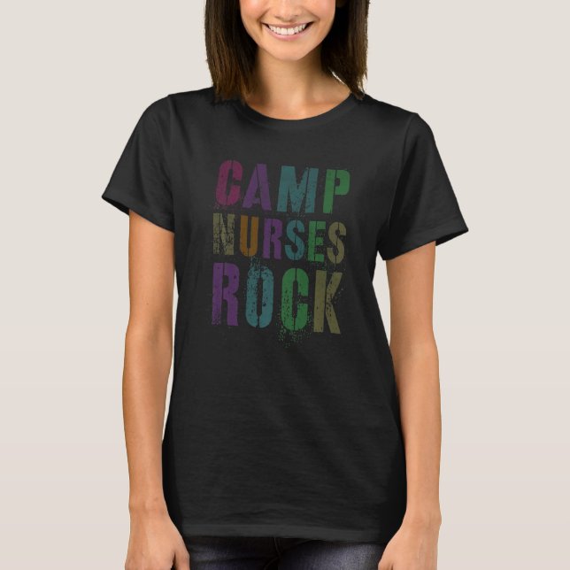 Camp Nurses Do Rock Camping Medical Squad Medic T-Shirt (Vorderseite)