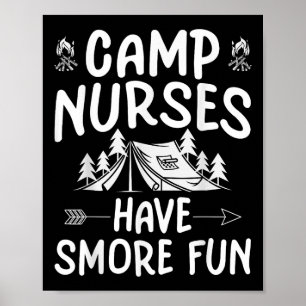 Camp Nurses haben mehr Spaß Funny Summer Camp Nurs Poster