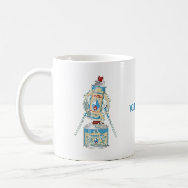 Camp-Ofen Gas Kanister lustige Wanderung Kaffeetasse (Links)