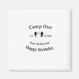Camp one happy birthday name date campingadventure magnet