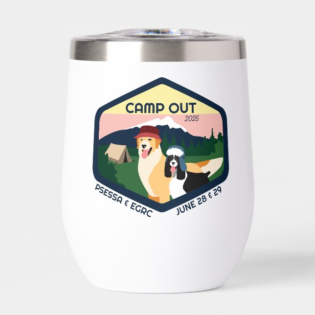 Camp Out 2025 Wine Tumbler (Vorderseite)