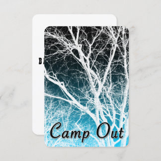 Camp Out Ghost Tree Einladung