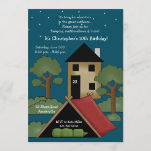 Camp Out - Invitation à la fête d'anniversaire