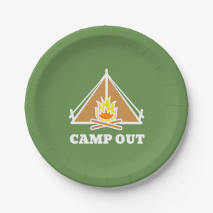 Camp out pappteller