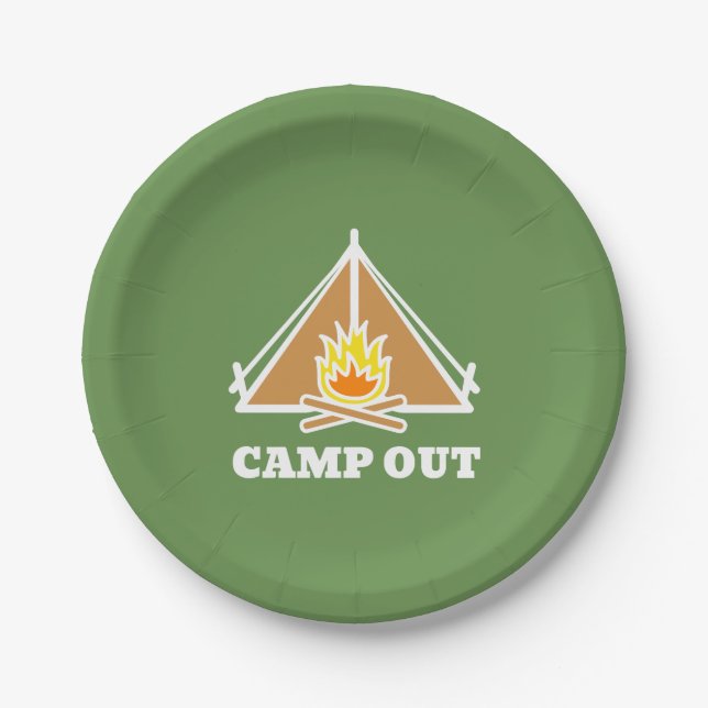 Camp out pappteller (Vorderseite)