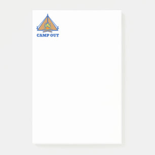 Camp out post-it klebezettel