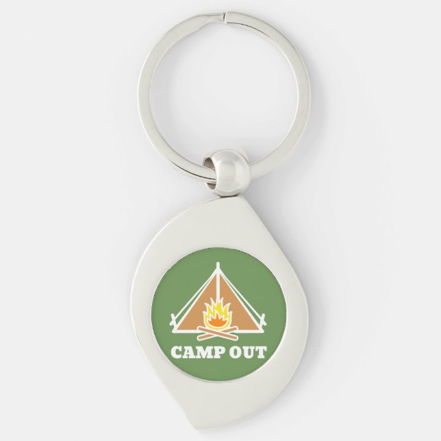 Camp out schlüsselanhänger (Vorderseite)