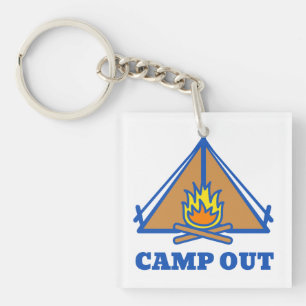 Camp out schlüsselanhänger