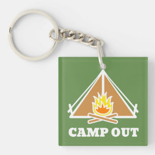 Camp out schlüsselanhänger