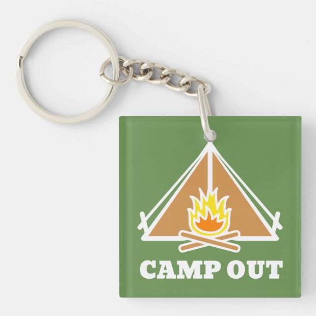Camp out schlüsselanhänger (Vorderseite)