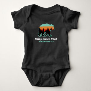 Camp Raven Knob North Carolina Bären Retro Baby Strampler