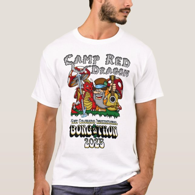 Camp Red Dragon 2025 B.A.T. White Basic T - Shirt (Vorderseite)
