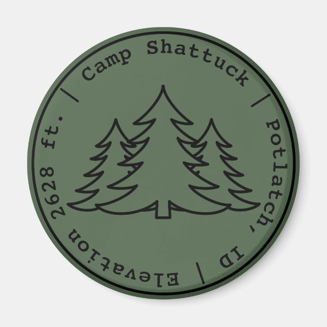 Camp Shattuck - Briefmarke Logo - Magnet (Vorne)